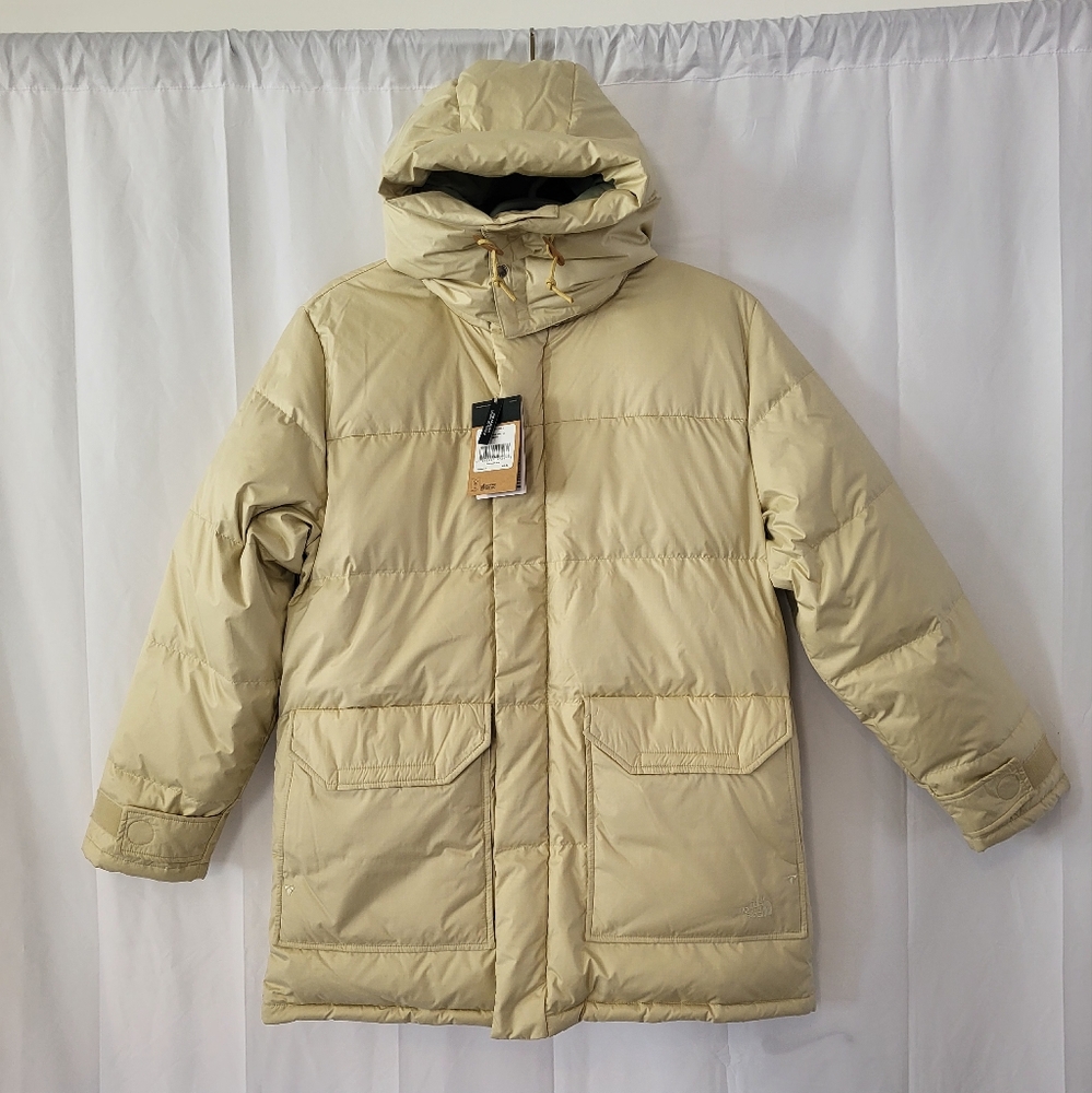 NWT The North Face Men's 77 Brooks Range Down Parka L/G in Gravel